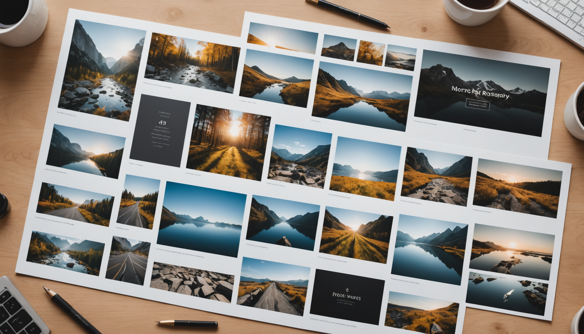 Grid layout of photograph, graphic, screenshot, and animated frame representing different image formats for web